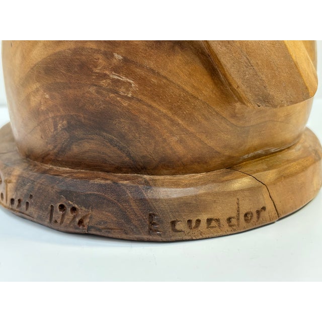 Vintage Luis Potosi Woord Carving 'Mother and Child' For Sale - Image 12 of 12