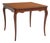 French Louis XV Provincial Style Embossed Leather Top Cabriole Legs Card Games Table For Sale