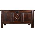 Early 19th Century French 19th Century Solid Oak Coffer For Sale - Image 5 of 13