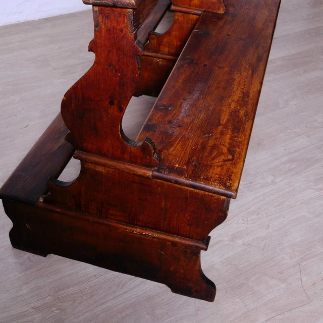 Antique 18th Century Wooden Kneeling Bench, Italy For Sale - Image 15 of 17