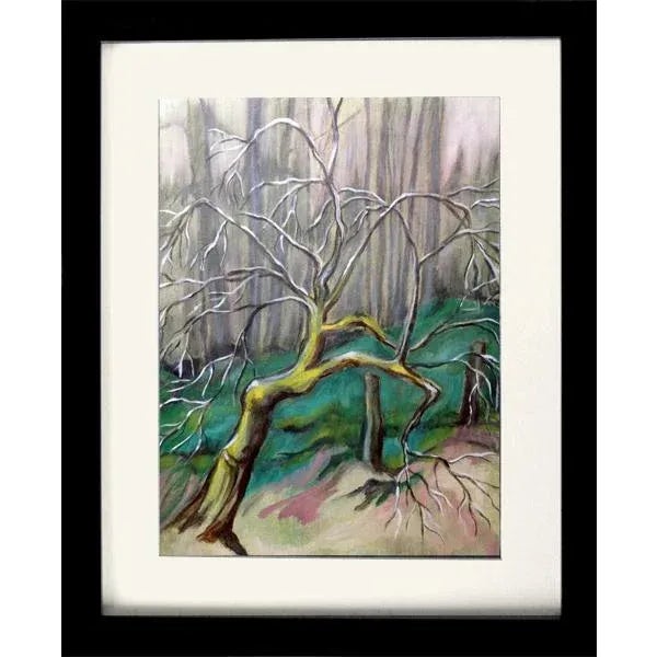 2010s Contemporary Expressionist Style Landscape Oil Painting, "Winter Apple Tree" For Sale - Image 5 of 5