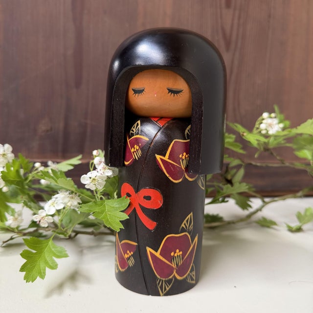 Mid-Century Modern Vintage Sōsaku Kokeshi by Miyashita Hajime, 1970s For Sale - Image 3 of 8