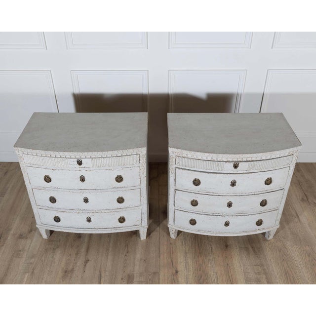 Off-white Pair of 20th Century Swedish Chest of Drawers For Sale - Image 8 of 15