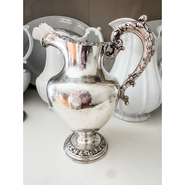 Rare Georgian Old Sheffield Plate Cream Pitcher With Sterling Cartouche & Grapevine Handle, England, Circa 1790–1810 For Sale - Image 9 of 10