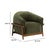 Army Green Piedmont Upcycled Chenille Olive Green Accent Chair For Sale - Image 8 of 8