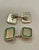 Its Vintage Classic cufflinks in high-polished 18 karat yellow gold, with green enamel on the periphery. Fronts and back...