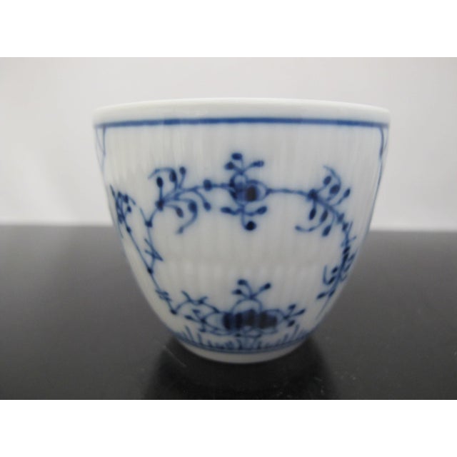 Early 20th Century Royal Copenhagen Denmark 1/79 Plain Blue Flower Fluted Flat Cup For Sale - Image 5 of 9