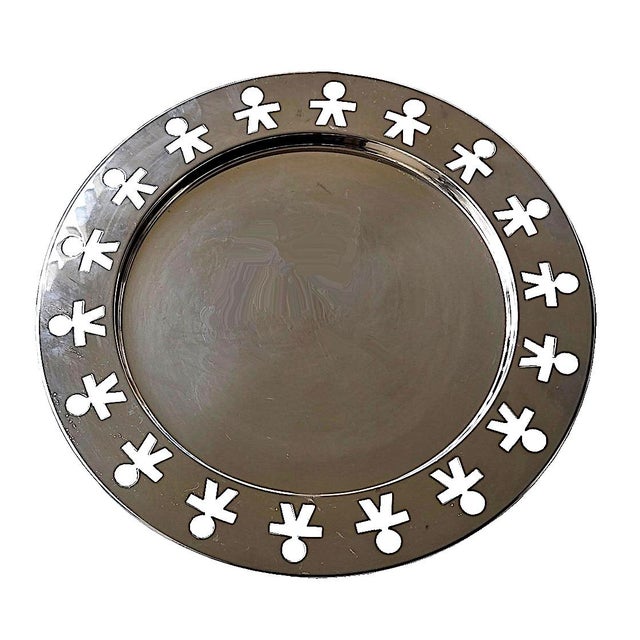 Silver 1980s Alessi Girotondo King-Kong Stainless Steel Tray For Sale - Image 8 of 10