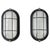 Metal Black Oval Cage Wall Lamps, 1970s, Set of 2 For Sale - Image 7 of 7