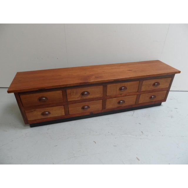Brown Vintage Dutch Sideboard with 8 Drawers, 1950s For Sale - Image 8 of 13