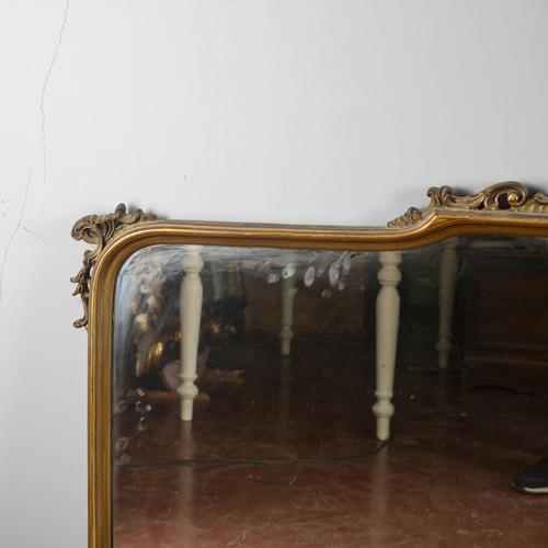 Glass Antique Sideboard Mirror, 1900s For Sale - Image 7 of 9