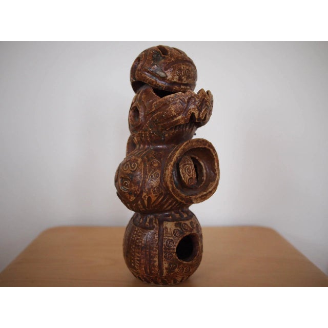 Mid-Century Modern Ceramic Studio Pottery Totem Sculpture For Sale - Image 11 of 11