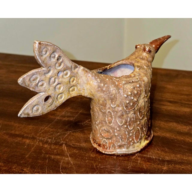 1970s 1970s Mid‑Century Willi Eggerman Studio Pottery Bird Sculpture For Sale - Image 5 of 11