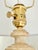 Italian Vintage Italian Carved Alabaster Table Lamp With Linen Shade For Sale - Image 3 of 10