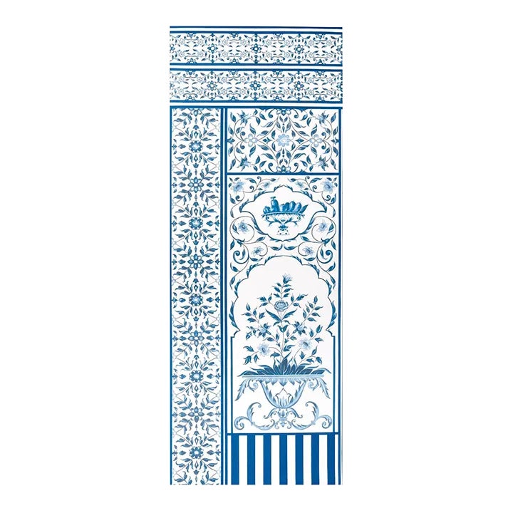 Sample - Schumacher x Marie-Anne Oudejans Mughal Garden Panel A in Blue ...