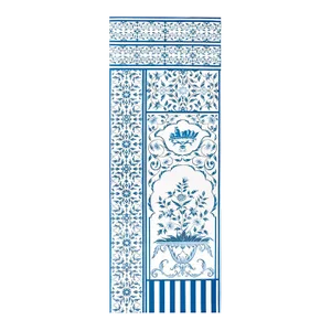 Sample - Schumacher x Marie-Anne Oudejans Mughal Garden Panel A in Blue