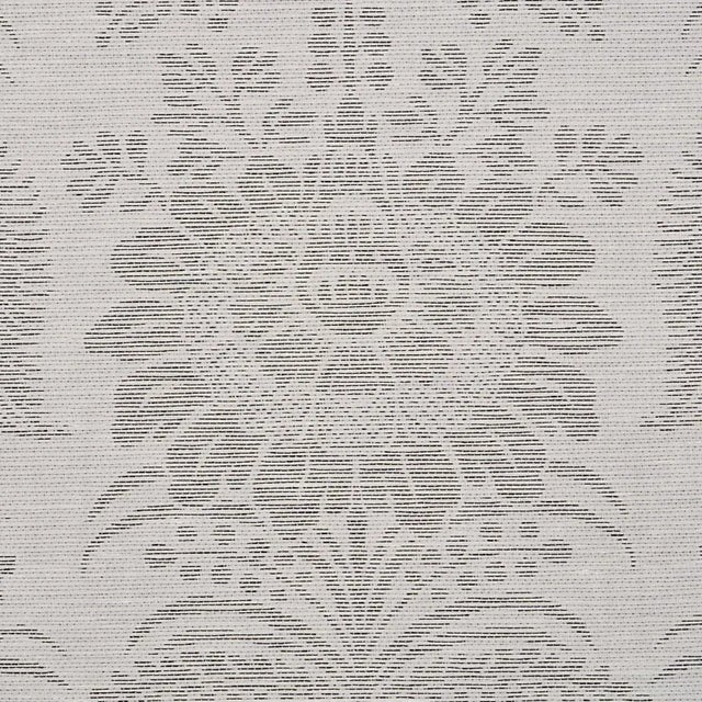 English Sample - Schumacher Greta Damask Fabric in Grey For Sale - Image 3 of 5