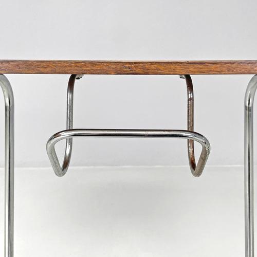 Mid-Century Italian Modern Wood and Metal Coffee Table with Newspaper Hook, 1950s For Sale - Image 13 of 18