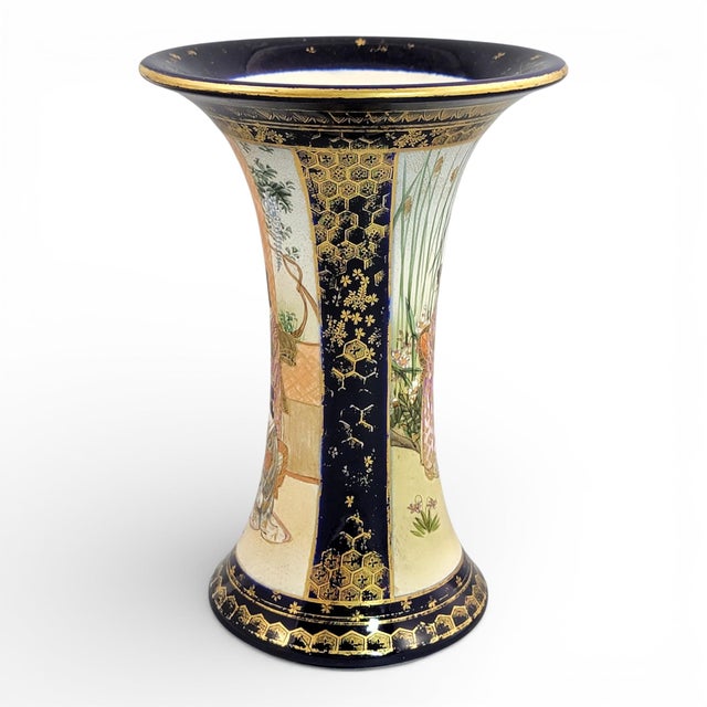 Meiji Japanese Satsuma Vase, 1895 For Sale - Image 3 of 11