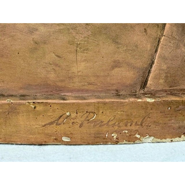 Plaster Bust of Woman Signed a Palumbo 1932 For Sale - Image 11 of 12