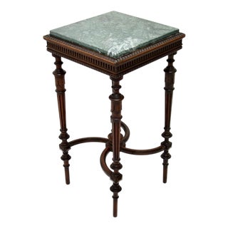 French Marble Top Side Table, 1890s For Sale