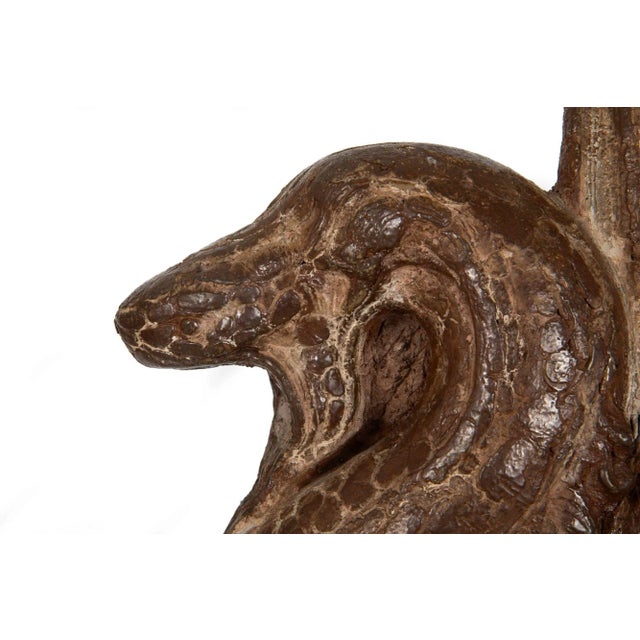 Brown French Modernist Stoneware Sculpture “Serpent” (1946) by Marcel Derny For Sale - Image 8 of 18