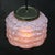 1930s Art Deco French Pink Reeded Glass Clichy Pendant Lamp For Sale - Image 5 of 7