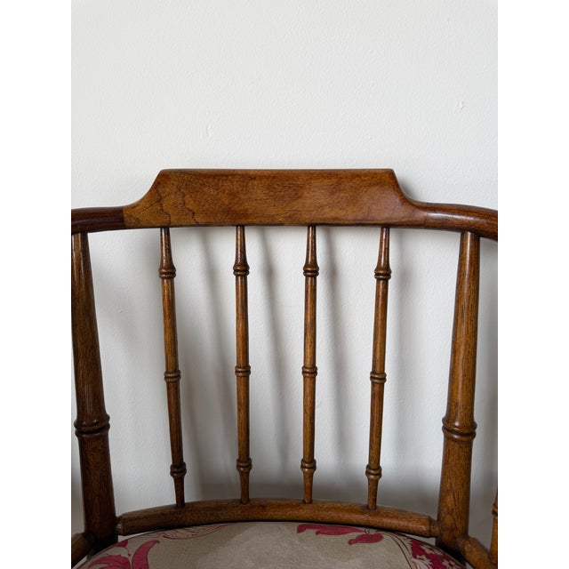 Vintage Drexel Hollywood Regency Faux Bamboo Carved Wood Dining Chairs – Set of 4 For Sale - Image 14 of 18