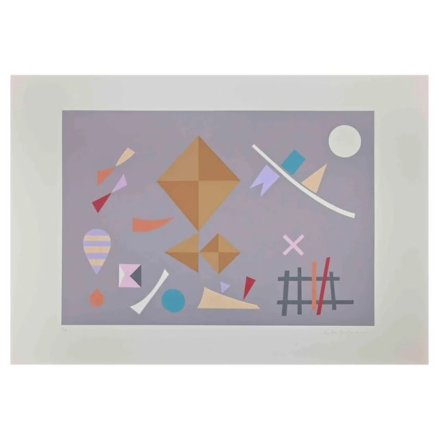 Otto Hofman, Grey Compostion, Original Screen Print, 1989 For Sale