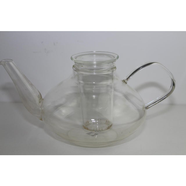 Complete set Jena dishes of refractory borosilicate glass, designed to 1955 Pyrex, 1-liter pot with 3 parts...