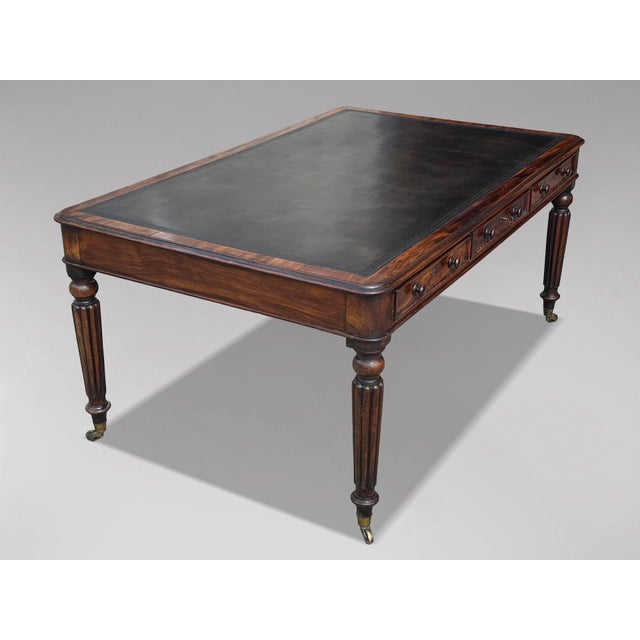 Antique Mahogany Partners Library Table from W. Priest, 1790 For Sale - Image 3 of 16
