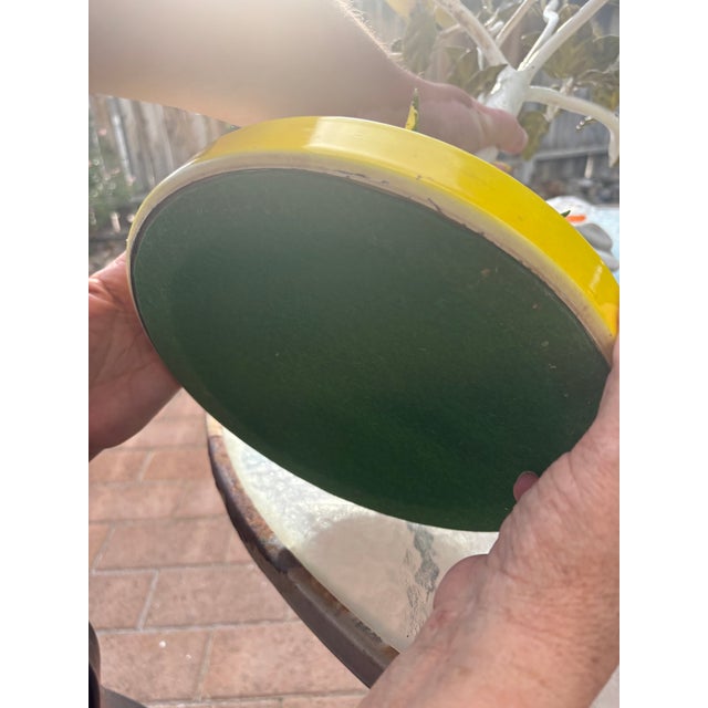 1950's Italian Tole Lamps With Green Leaves and Yellow Birds- A Pair For Sale In Reno/Lake Tahoe - Image 6 of 7