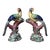 Remarkable pair of vintage Chinese porcelain bird figurines, circa mid-20th century, possibly depicting peacocks,...