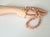 Peach Moonstone Beaded Necklace With Gold Plate Clasp For Sale - Image 9 of 10