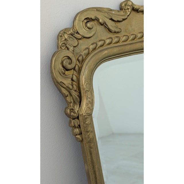 Gold Vintage Mirror in Gilded Wooden Frame, 1960s For Sale - Image 8 of 13
