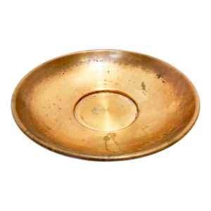 1930's Oversized Solid Copper Japanese Flower Bowl