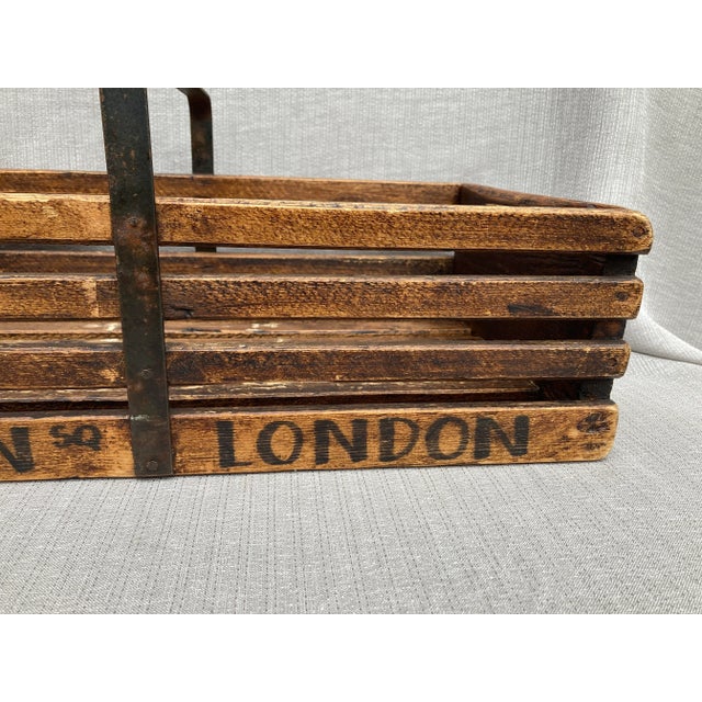 Rustic European Vintage British Wood Slate and Metal Box Queen Sq London For Sale - Image 3 of 12