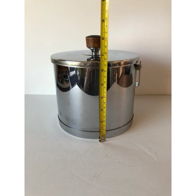 Wood Mid-Century Modern Atapco Teak Handled Chrome Ice Bucket For Sale - Image 7 of 8