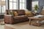 1980s Large Deep-Seated Two-Tone Brown Leather Sofa With Vintage Patina For Sale - Image 11 of 14