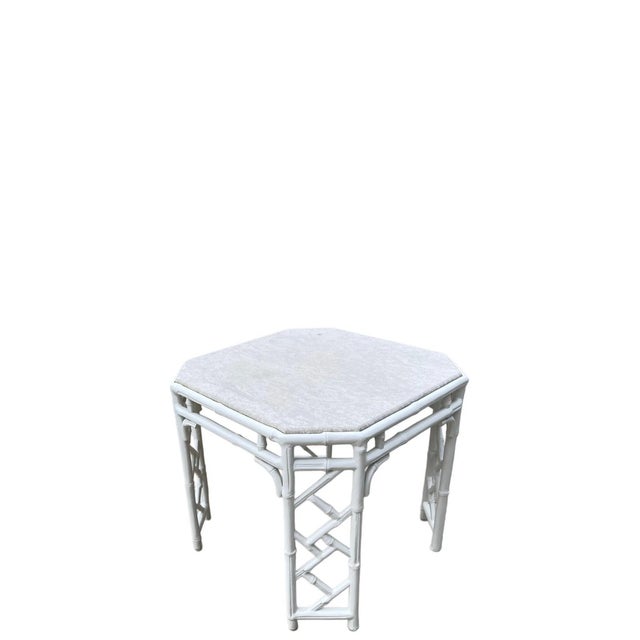 A set of four outdoor side tables by Century Furniture designed to complement loungers and seating in elegant outdoor...
