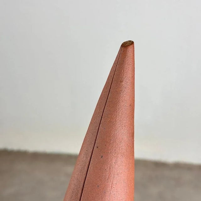 Exquisite Hand-Painted Ceramic Decorative Cones attributed to Giancarlo Scapin, 1970s, Set of 2 For Sale - Image 9 of 12