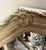 Mid-Century French Provincial Style Painted Gray & Gilt Carved Mirrors - Pair For Sale - Image 4 of 9