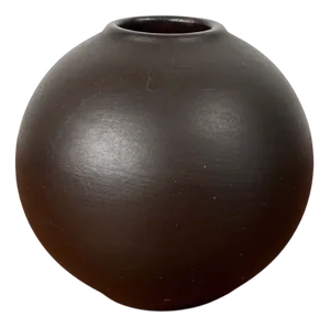 Mid-Century Minimalist German Wormser Terra-Sigillata Pottery Ball Vase, 1960s