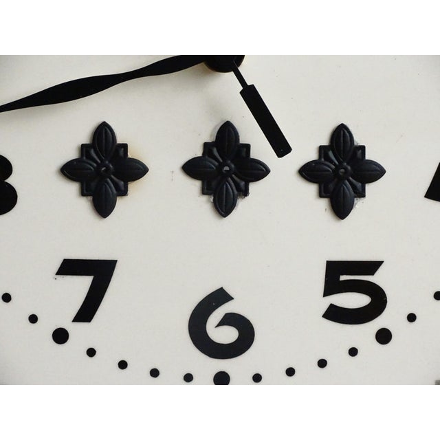 1930s 1930s Square Art Deco Ceramic Wall Clock For Sale - Image 5 of 11