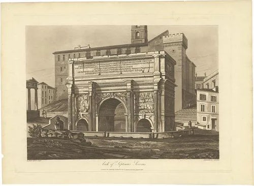 Abbot, Arch of Septimius Severus, 1820, Paper Original Prints