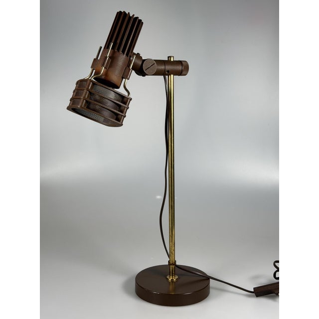 Mid-Century Modern Space Age Desk Lamp in Metal and Plastic, 1970s For Sale - Image 3 of 14