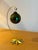 Glass Vintage German Large Glass Hanging Ball Ornament on Gold Star Stand For Sale - Image 7 of 7