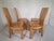 Brutalist Scandinavian Pine Chairs, 1970s, Set of 4, in Very Good conditions. Designed 1970 to 1979