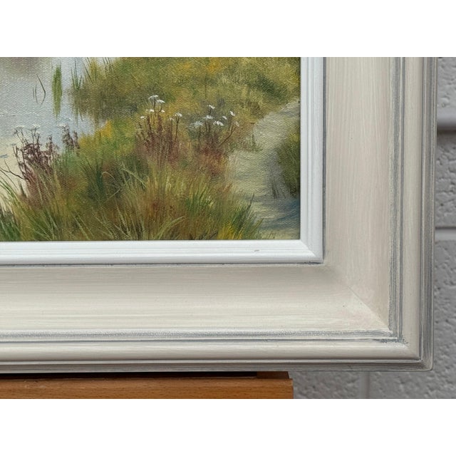 Green Serenity at Dawn - Beautiful Misty Morning at a River in the English Countryside Circa, 1995 For Sale - Image 8 of 12