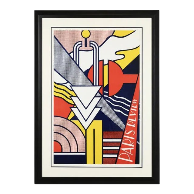 1967 Roy Lichtenstein Paris Review Signed Poster Print, Framed For Sale